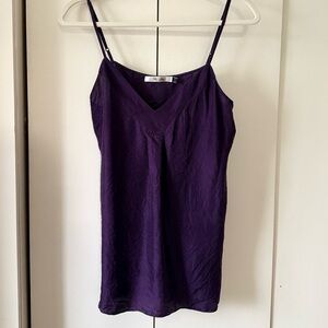 Vintage Old Navy Deep Purple Camisole Top 100% Silk